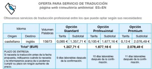 precio traducciones documentos