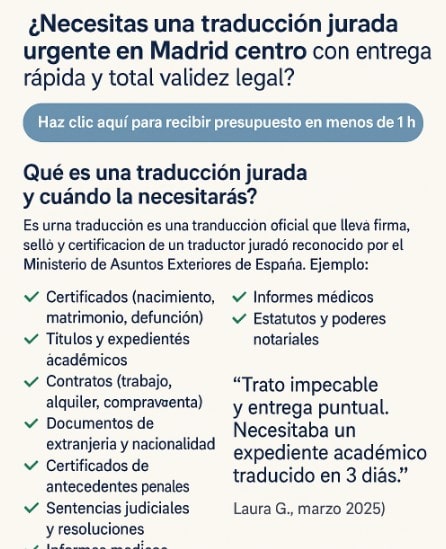 traducciones juradas en madrid