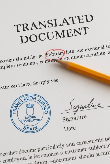 errores documentos traducción jurada